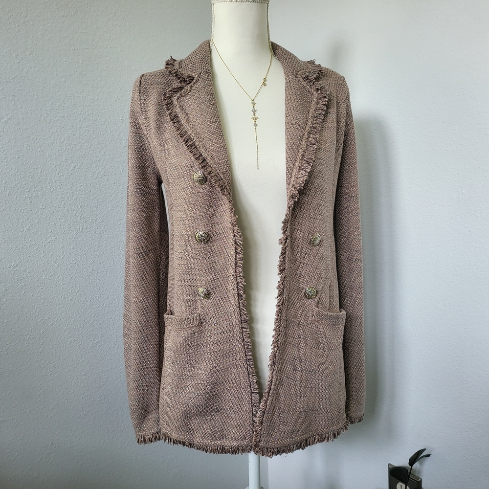 Chico's Women's Fringed Blazer Jacket - Picture 2 of 16